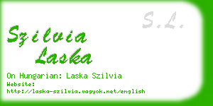 szilvia laska business card